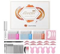 Kit Lomansa de rehaussement de cils et sourcils - Kit de permanente 2 en 1 avec 30 sachets de levage rapide de cils