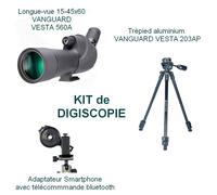 Kit longue-vue 15-45x60 vesta 560a avec trépied et adaptateur smartphone
