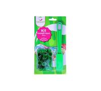 Kit Loto Baton ramasse jetons magnetique Vert + 100 pions transparents aimantes - Accessoires Bingo 2 en 1 - Set jeu et carte