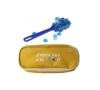 Kit Loto complet 3 en 1 : 100 pions magnétiques + Baton Ramasse Jetons Bleu +Trousse rangement Jaune - Set Accessoires Jeu Bingo et