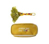 Kit Loto complet 3 en 1 : 100 pions magnetiques + Baton Ramasse Jetons Jaune + Trousse rangement jaune - Set Accessoires Jeu Bingo