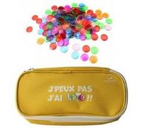 Kit loto magnetique 2 en 1 - trousse + 500 pions transparents magnetiques - bingo quine - set accessoires jeu et carte