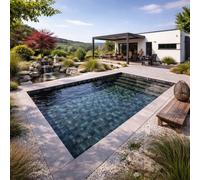 Kit Luxe bloc polystyrène 7 x 3 x 1.50 m : avec liner pierre de bali : BASALT