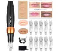 Kit Machine à Lèvres et Sourcils Rapide avec Aiguilles 8 Broches - Pour Sourcils Ombre, Tatouage Lèvres Blush ou Ombres sur Grandes Surfaces (Machine Kit)