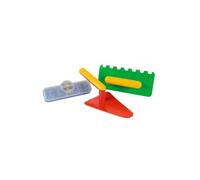 Kit macon enfant 3 pieces (truelle niveau taloche) - Plastique - Outils de plage bac a sable