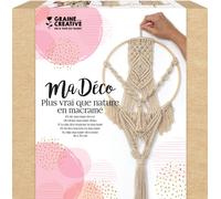 Kit Macramé Suspension Cercle En Bambou 26 X 70 Cm