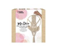 Graine Créative – Kit macramé suspension cercle en bambou 70 x 26 cm – Multicolore