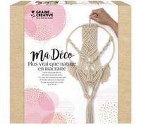 Graine Créative – Kit macramé suspension cercle en bambou 70 x 26 cm – Multicolore