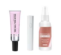 Kit Magic 3 en 1 Colle Solide Gel Adhésif Fort Ongles à Presser Conseils Acrylique Salon DIY