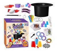 Kit magique pour débutants : boîte compacte, design portable, interactif, guide étape par étape | pour réciter des illusions, développer la créativité, divertissement de fête, développement