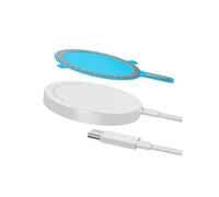 Kit MagSafe Chargeur MagSafe 15W Charge Rapide et Adaptateur Adhésif Magnétique Blanc