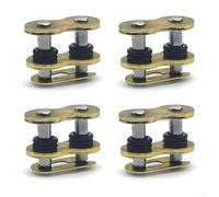 Kit Maillon Maître O-Ring Or pour Moto pour Dirt Bike 4PCS Kit | Acier inoxydable pour robuste, design étanche, réduit l'usure, compatible 428 à 530, lot de 4 pièces