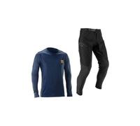 Kit maillot manches longues et pantalon leatt gravity 1 0 bleu