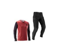 Kit maillot manches longues et pantalon leatt gravity 1 0 rouge