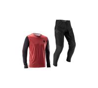 Kit maillot manches longues et pantalon leatt gravity 1 0 rouge enfant