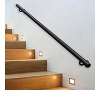 Kit main courante en métal pour escaliers, garde-corps mural pour maison, jardin, couloir, loft, chambre d'enfant, terrasse - Barre d'appui décorative de 360 cm