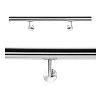 Kit Main courante Rambarde Support mural 80 cm Escaliers Acier affiné V2A