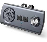 Kit Main Libre Voiture Bluetooth 5.3, GPS Haut-Parleur Micro Musique Assistant Siri&Google Auto Reconnexion, 800mAh Slot Carte TF