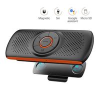 Kit Mains Libres Bluetooth 4.2 Portable Voiture avec Instruction GPS,Musique, élimination du Bruit, Instalation sur Pare Soleil