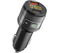 Kit mains libres Bluetooth FM polyvalent pour voiture : appels d'une clarté exceptionnelle, lecture de musique stéréo Hi-Fi sans perte.
