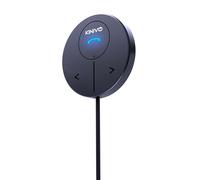 Kit Mains Libres Bluetooth Kinivo BTC480 (pour Voitures avec entrée auxiliaire 3,5 mm, Support magnétique, Chargeur USB Double Port, appels et Musique sans Fil, connectivité Multi-Points)