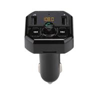 Kit mains libres Bluetooth pour voiture avec émetteur FM sans fil, double chargeur USB rapide, lecture de fichiers MP3 et affichage LED via