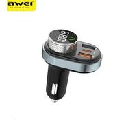 Kit mains libres pour AWEI C-843 Bluetooth 5.0 FM USB/USB-C Noir