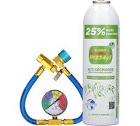 Kit Maison - Alaska Refrigerants Réfrigérant de remplacement R1234yf pour véhicules + tuyau et manomètre