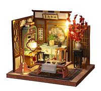 Kit maison de poupée miniature chinoise à faire soi-même, modèle de maison de poupée, meubles en bois pour la Saint-Valentin, cadeaux créatifs avec lumières LED (livre)
