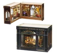 Kit Maison Miniature DIY Cottage Mini Fantasy Magic Series No-Cut Paper Accessories Flip-Flop Designs 1:100 Scale Creative Woodcrafts Toys (Pays des Merveilles)