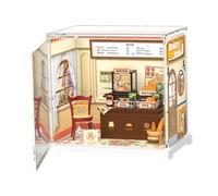 Kit Maison Miniature - Kit Maison Modèle | Pack Maison Miniature avec Meubles et Accessoires, Ensembles de Construction de Maison Miniature, Loisirs d'Artisanat pour Adultes