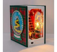 Kit Maison Miniature - Maisonnette de Noël LED à Construire | Décoration d'Intérieur pour Anniversaire Cuisine Bureau Chambre - Maison Bureau Chambre