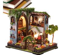 Kit Maison Miniature pour Adultes Lumière Chaude Réaliste Créatif en Bois | Modèle de Pièce Maison à Construire Puzzle pour Bureau, Salon, Studio, Bibliothèque, Étagère, Table, Armoire