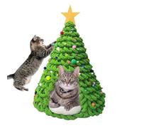 Kit maison pour chats en forme d'arbre de Noël - Rideau artisanal drôle de meubles ensemble de matériaux pour chatons d'intérieur, pour les familles d'hiver intérieur extérieur chiens