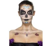 kit make-up jour des morts multicolore - smiffys 41569 Multicolore G