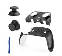 Kit Manette pour Sony PS5 DualSense Edge Avant et Arrière Coque à Clip | de Remplacement Conçu pour Installation Facile Directe Sans Ponçage avce 2 Capuchons 3D Joystick et Outils (Blanc)