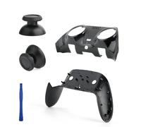 Kit Manette pour Sony PS5 DualSense Edge Avant et Arrière Coque à Clip | de Remplacement Conçu pour Installation Facile Directe Sans Ponçage avce 2 Capuchons 3D Joystick et Outils (Noir)