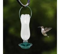 Kit Mangeoire à Oiseaux Bouteille Recyclée - Mangeoire à Oiseaux Sauvages Suspendue en PVC pour Usage Extérieur 13 x 13 cm Base d'alimentation Vert Compatible avec 25mm Thread Bott