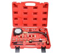 Kit manomètre pour pression d'huile | Manomètre Compression Injecteur 0-9,6 Bar,Testeur pression pompe à huile,Pour moto, auto, camion, bateau, garage, techniciens, atelier, mécaniciens