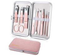 Kit Manucre Pedicure 10pcs Mini Coupe Ongle Professionnel, Rose