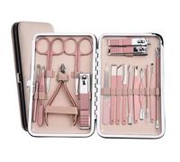 Kit Manucre Pedicure 18Pcs - AMOUNE - Coupe-ongles en Acier Inoxydable - Coffret spécial pédicure