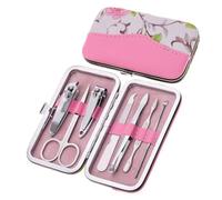 Kit Manucre Pedicure 7PC Ensemble de Coupe-Ongles Professionnel Kit de Manucure de Pédicure avec Boîte de Voyage et Maison Exquise Pedicure Kit Ongle Pedicure Coupe Ongle Professionnel Coupe Cuticule
