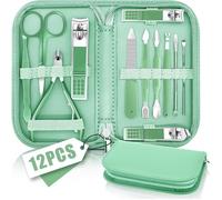 Kit Manucre Pedicure,Coupe Ongle Professionnel,Trousse Manucure Femme et Hommes,Manucure Accessoires,Coupe Ongle Pied,Set 12 en 1