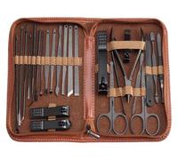 Kit Manucre Pedicure, Set de Manucure, Ensemble complet de coupe-ongles en acier inoxydable(D)