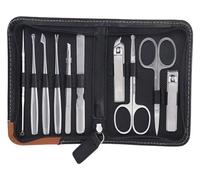Kit Manucre Pedicure, Set de Manucure, Ensemble de 10 coupe-ongles portables en acier inoxydable