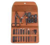Kit Manucre Pedicure, Set de Manucure, Ensemble de 16 coupe-ongles pliables avec sac, outil de manucure et de beauté(E)