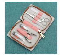 Kit Manucre Pedicure, Set de Manucure, Ensemble de coupe-ongles en acier inoxydable avec ciseaux et pince à épiler, housse en PU, outils de manucure