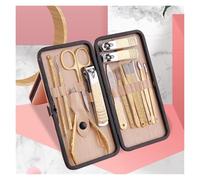 Kit Manucre Pedicure, Set de Manucure, Ensemble de coupe-ongles en acier inoxydable, kit de manucure et pédicure(15pcs)