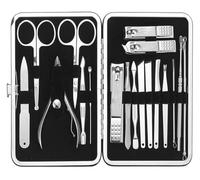 Kit Manucre Pedicure, Set de Manucure, Ensemble de coupe-ongles portable en acier inoxydable(Black)