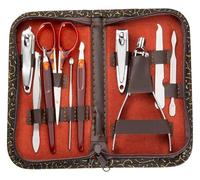 Kit Manucre Pedicure, Set de Manucure, Ensemble d'outils de toilettage, coupe-cuticules, pince, ciseaux, nettoyeur